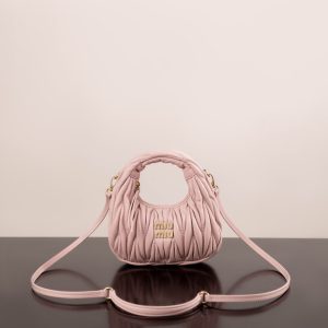Réplica Miu Miu Wander Matelassé Mini Bolso de Mano en Piel, Calidad 1:1 1142499587 - front view | Miu Miu