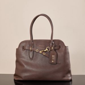 Bolso de Mano Miu Miu Aventura Nappa de Lujo, Réplica 1:1 de Alta Calidad 1141970842 - front view | Miu Miu