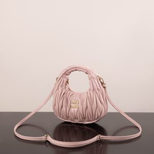 Réplica Miu Miu Wander Matelassé Mini Bolso de Mano en Piel, Calidad 1:1 1142499587 - side view | Miu Miu