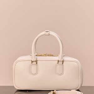 Réplica Miu Miu Arcadie 1:1 en Cuero Legítimo - Bolso de Hombro Blanco de Lujo 1119261415 - side view | Arcadie