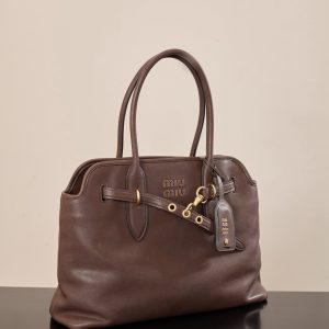 Bolso de Mano Miu Miu Aventura Nappa de Lujo, Réplica 1:1 de Alta Calidad 1141970842 - back view | Miu Miu